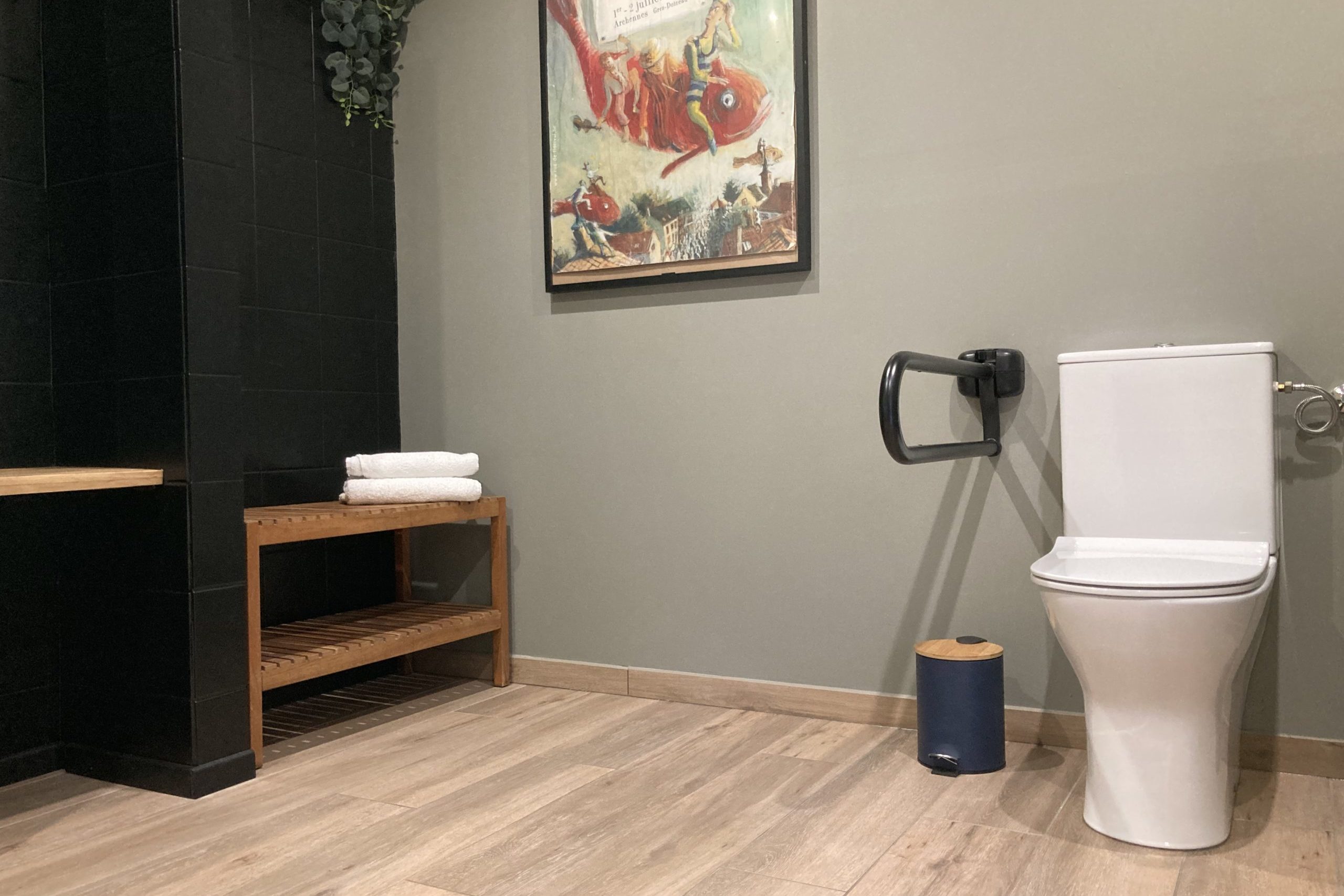 Salle de douche PMR wc